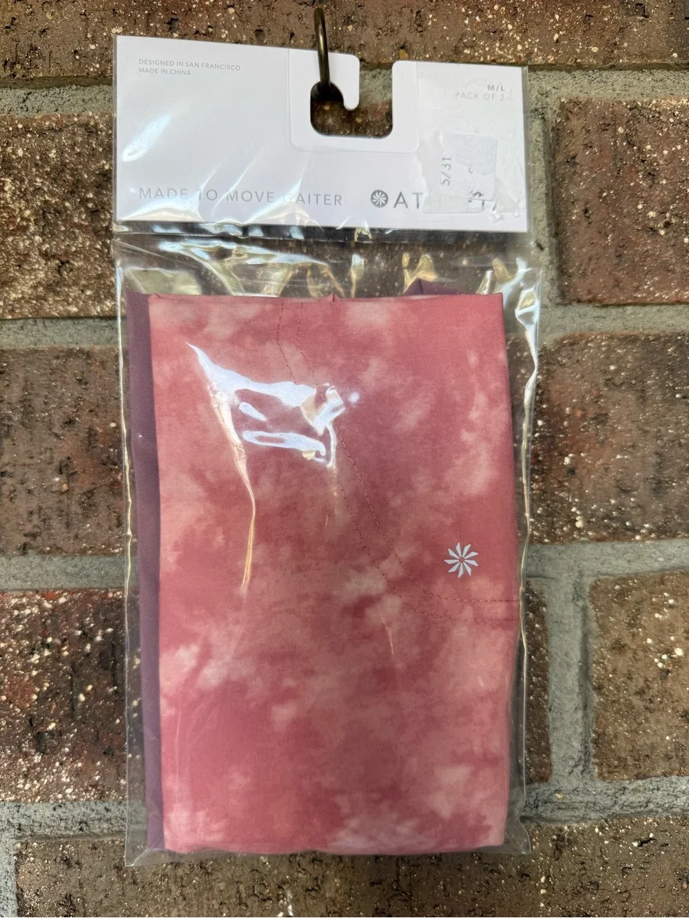 Athleta Tie-Dye Pink & Purple Made to Move Gaiter (2) (NWT)